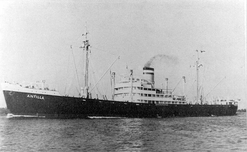 Historic photo of the Antilla freighter